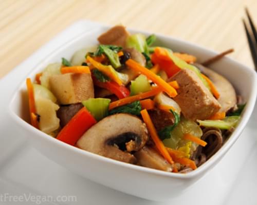 Stir-fried Tofu and Vegetables with Miso Sauce