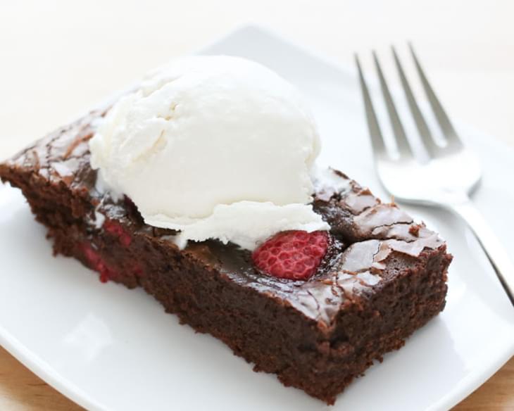 Chocolate Raspberry Brownies {gluten free and traditional recipes}