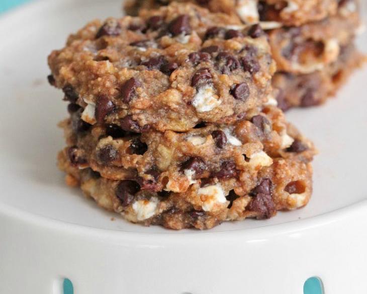 Four Ingredient Banana S'mores Cookies