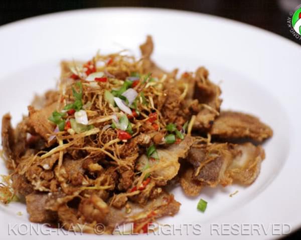 FRIED PORK BELLY WITH SALTED FISH