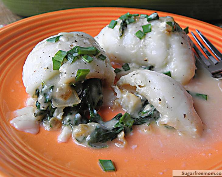 Spinach & Cheese Baked Stuffed Flounder