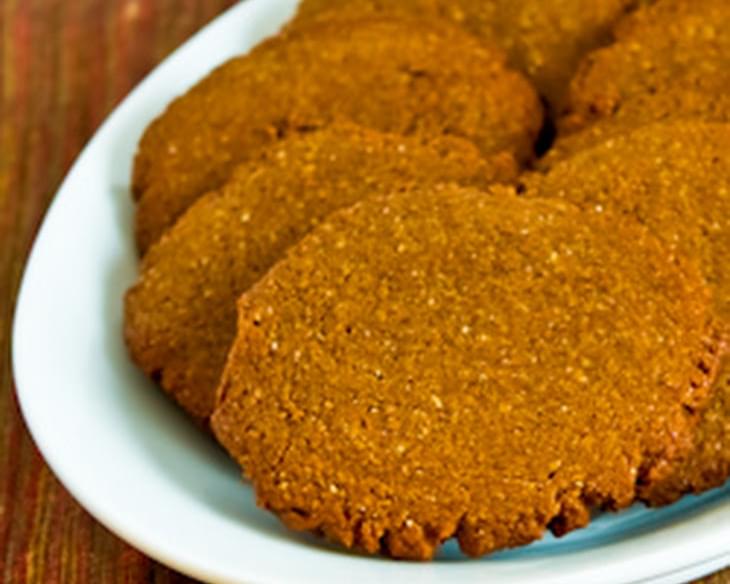 Low-Sugar and Whole Wheat Molasses-Almond Cookies