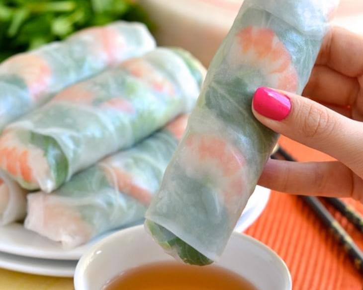 How to Make Vietnamese Fresh Spring Rolls - Step by Step