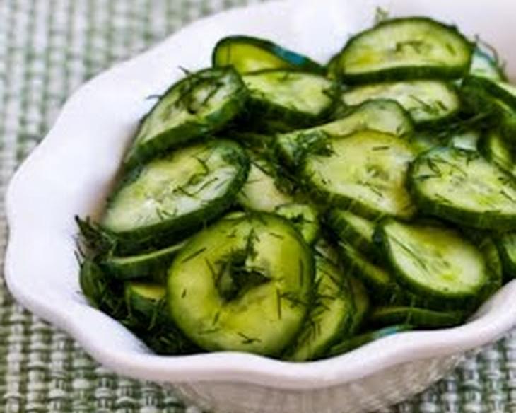 Sweet and Sour Cucumber Salad with Fresh Dill