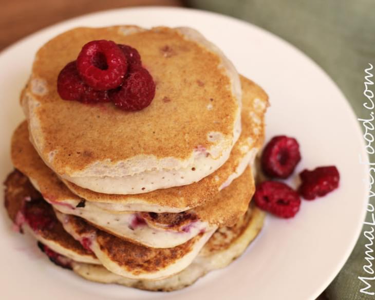 Raspberry Ricotta Pancakes.