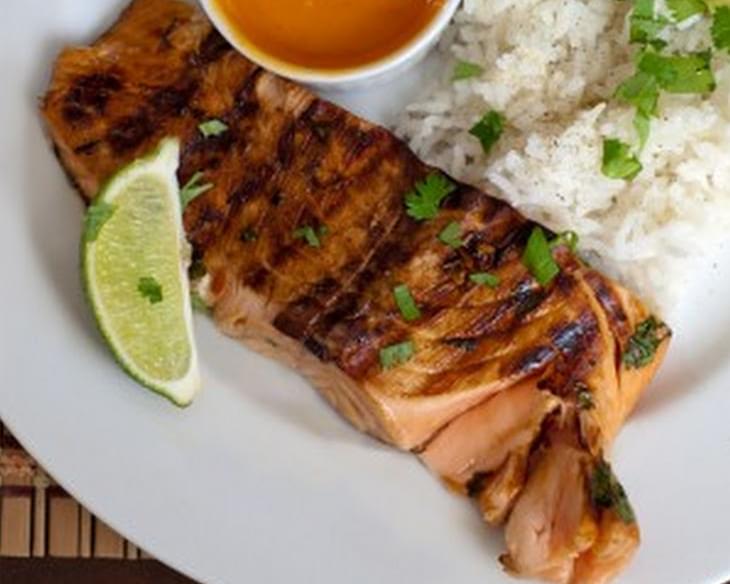 Honey Lime Salmon with Sweet & Spicy Sauce