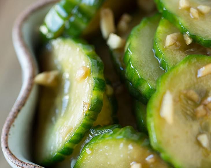 Chilled Garlic Soy Cucumbers