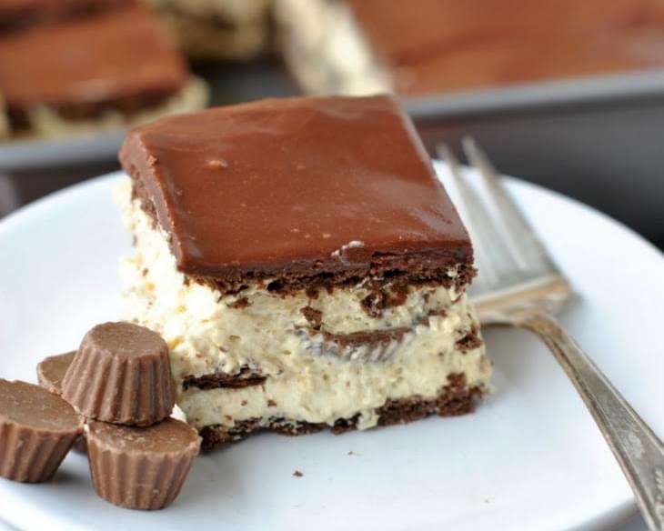 No Bake Peanut Butter Eclair Cake