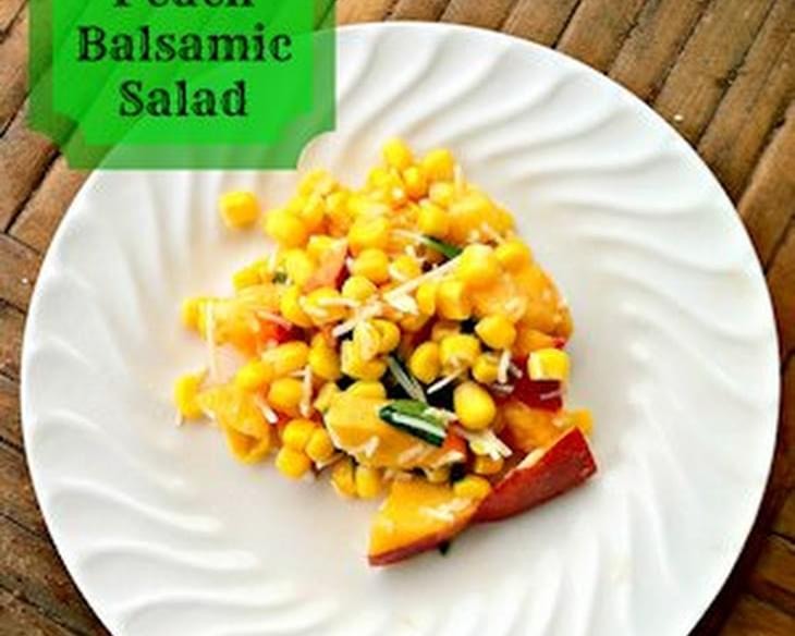 Corn Peach Balsamic Salad