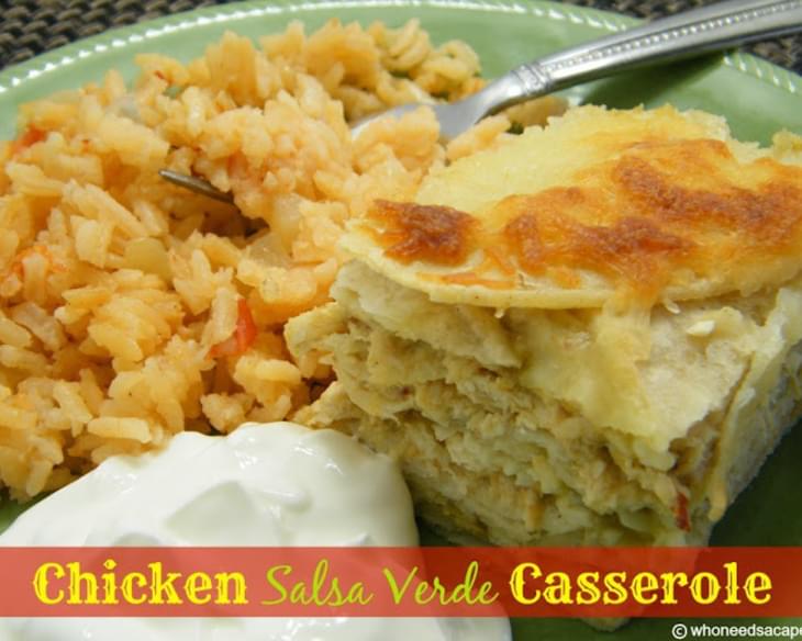 Chicken Salsa Verde Casserole