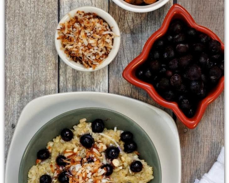 Recipe for Slow Cooker Blueberry-Coconut Breakfast Quinoa