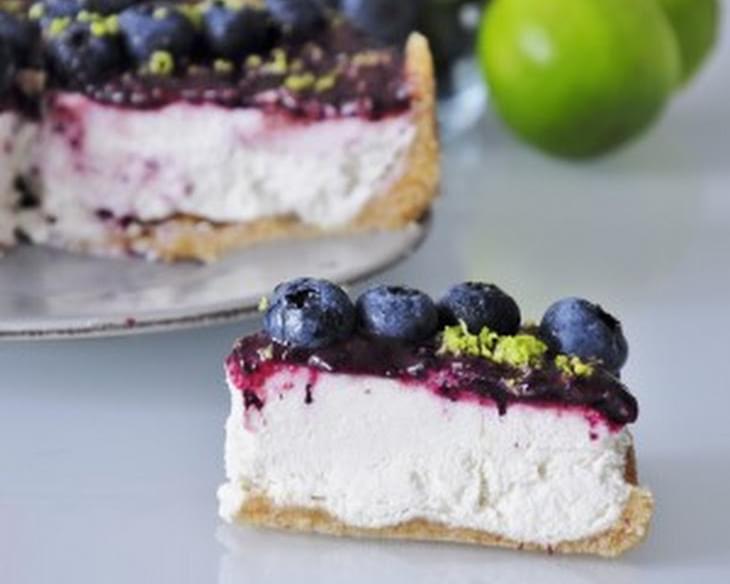 Vegan Blueberry Lime Cheesecake