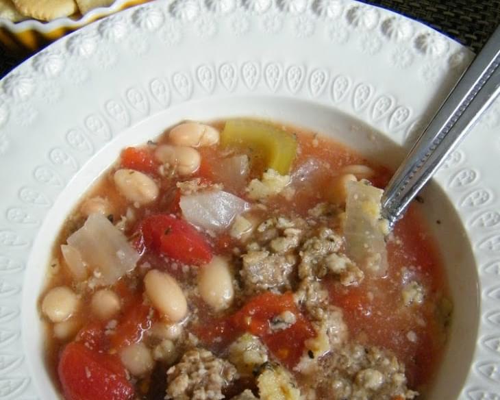 Sausage & White Bean Slow Cooker Soup