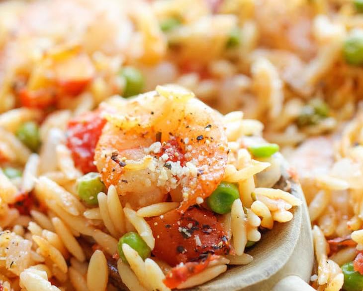 One Pot Lemon Orzo Shrimp