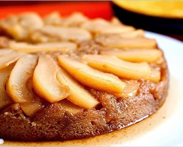 Golden Pear Upside-Down Cake