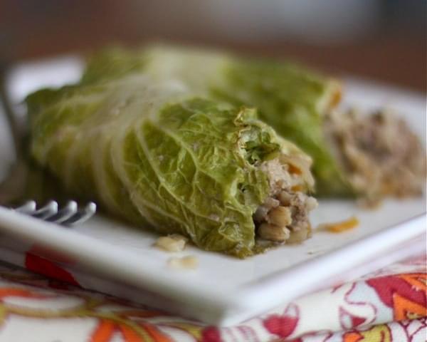 Asian Stuffed Napa Cabbage Rolls