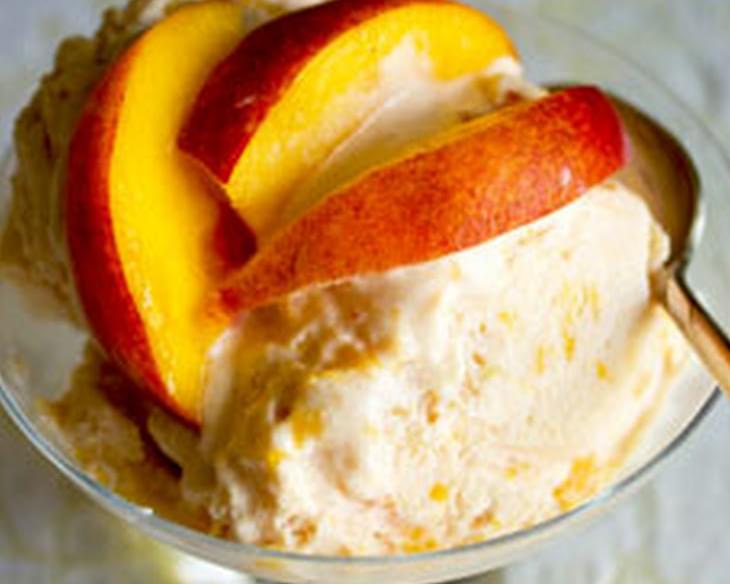 Fresh Peach Ice Cream - Vegan & Sugar Free