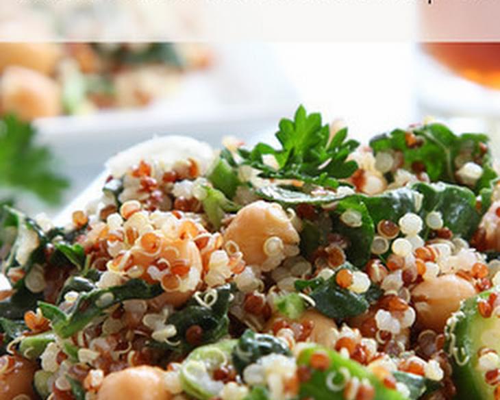 Quinoa Salad with Kale and Chickpeas