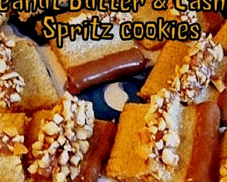 Peanut Butter & Cashew Spritz Cookies