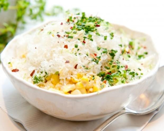 Summer Corn With Lime And Manchego