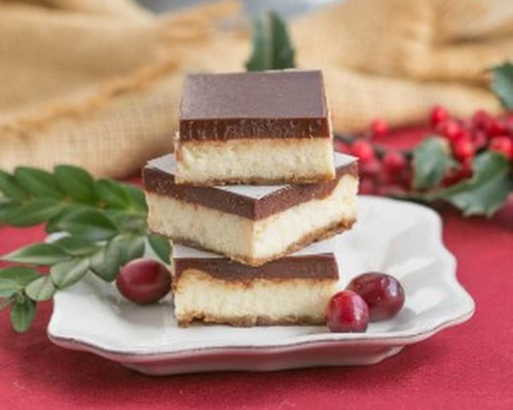 Ganache Topped Cheesecake Bars #TwoSweetiePies
