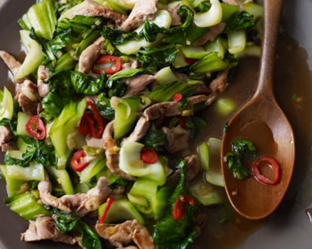 Duck Stir-fry With Ginger And Greens