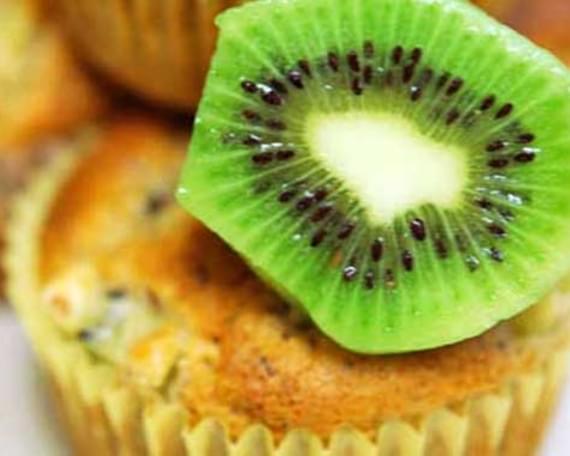 Clean Eating Kiwi Flax Muffins