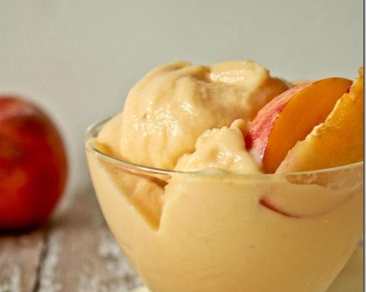 Easy Peach Frozen Yogurt