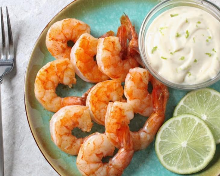 Chipotle Chili Pepper Shrimp with a Limy Dipping Sauce