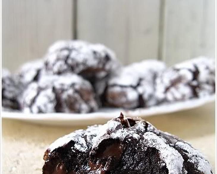 Deep Dark Chocolate Cookies-No butter & Flourless
