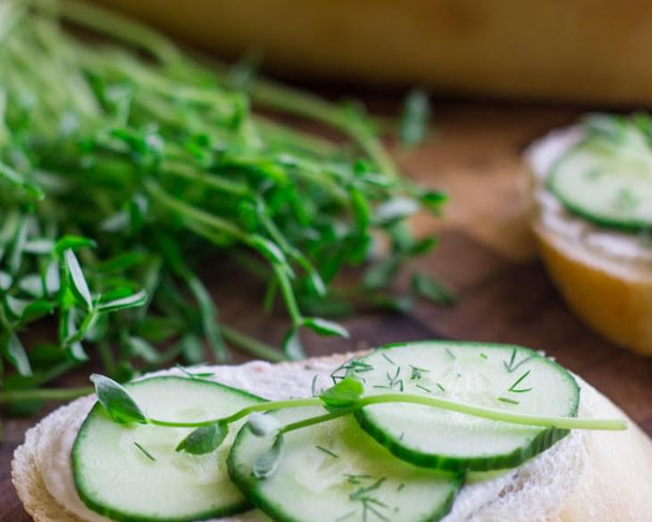 Cucumber Sandwiches With Whipped Goat Cheese