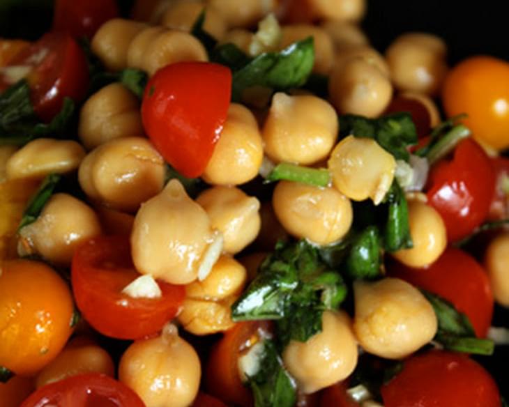 Chickpea and Tomato Salad with Fresh Basil