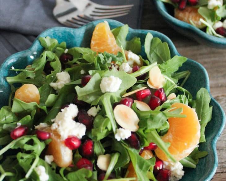 Pomegranate, Clementine and Ricotta Salad with Toasted Almonds and Avocado (aka Antioxidant Salad)