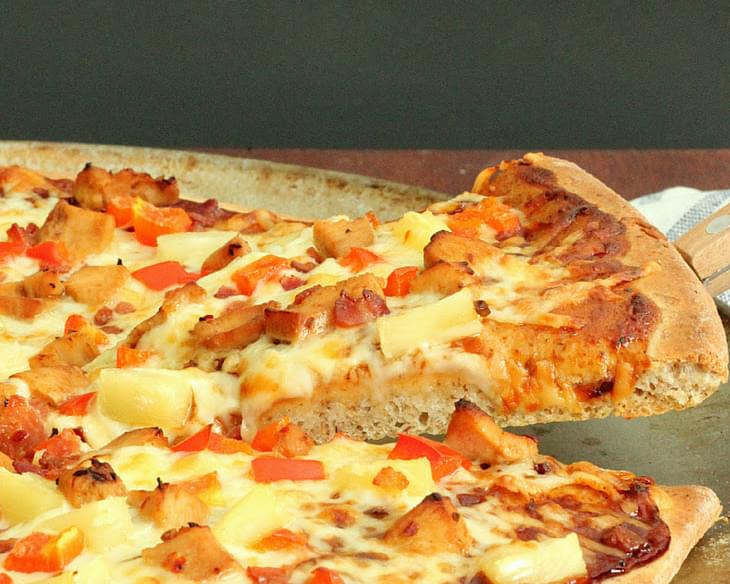 Sweet and Spicy Pineapple Chicken Pizza
