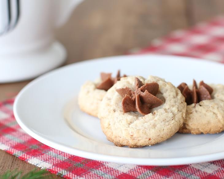 Pecan Thumbprint Cookies with Chocolate Butter