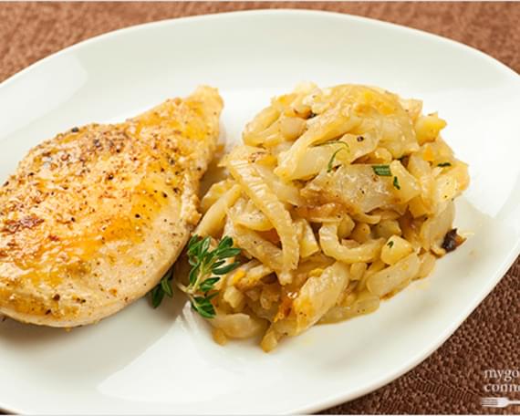 Chicken and Caramelized Fennel with Orange Rosemary