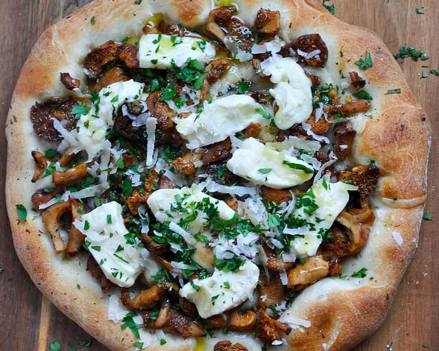 Wild Mushroom and Crescenza Pizza