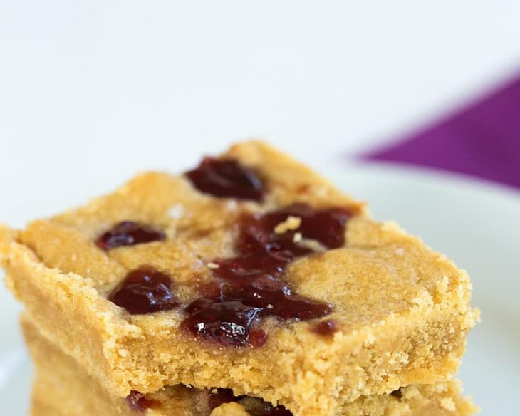 Peanut Butter & Jelly Cookie Bars