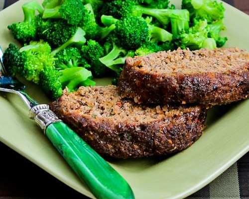 Meatloaf with Tomatoes, Fennel, and Flax Seed Meal (Grain-Free, Phase One, Gluten-Free, Low-Carb)