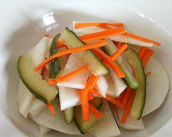 Pickled Radish, Cucumber and Carrot