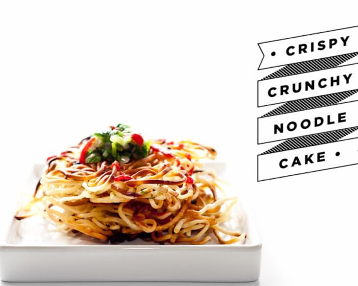 Crispy Noodle Cake