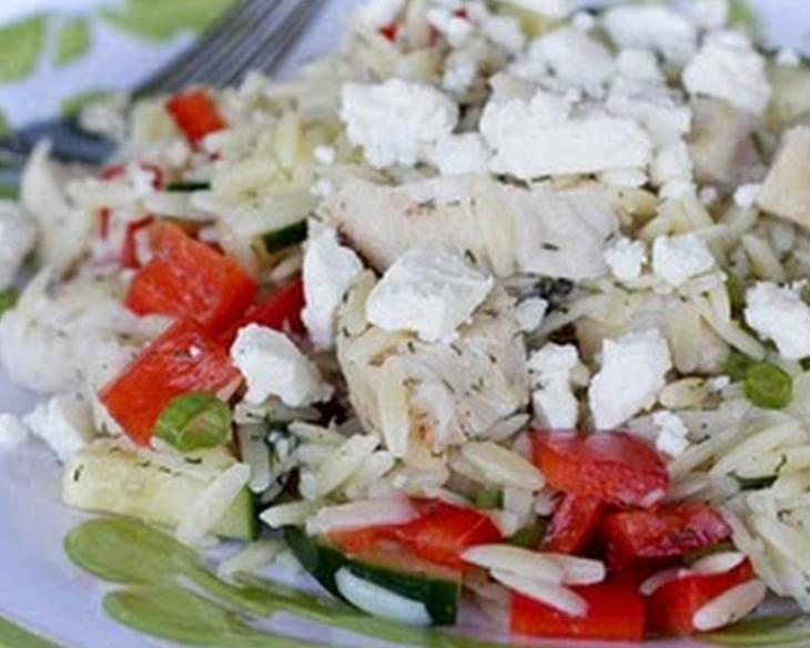 Lemon-Orzo Salad with Veggies and Chicken