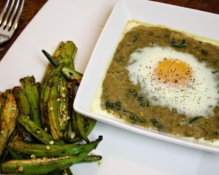Spiced Okra And Lentils