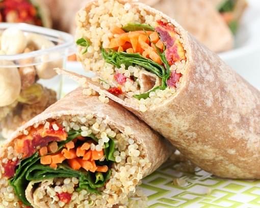 Quinoa Veggie Wrap Recipe {Vegan}