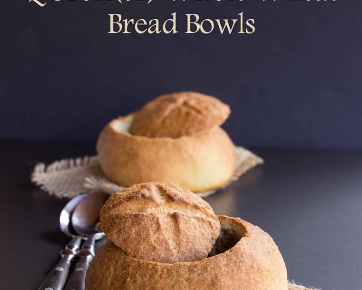 Quick(er) Whole Wheat Bread Bowls