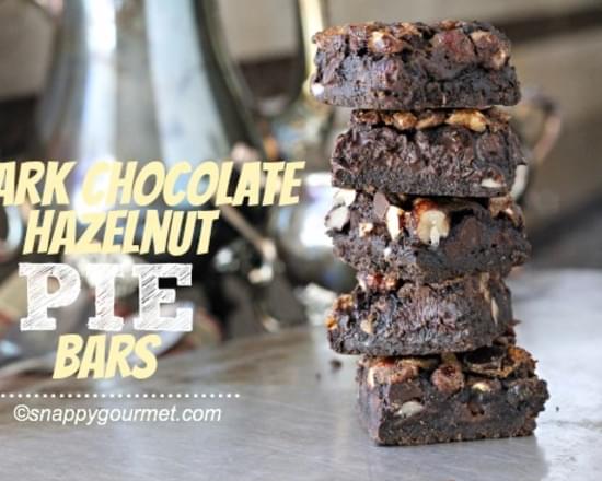 Dark Chocolate Hazelnut Pie Bars