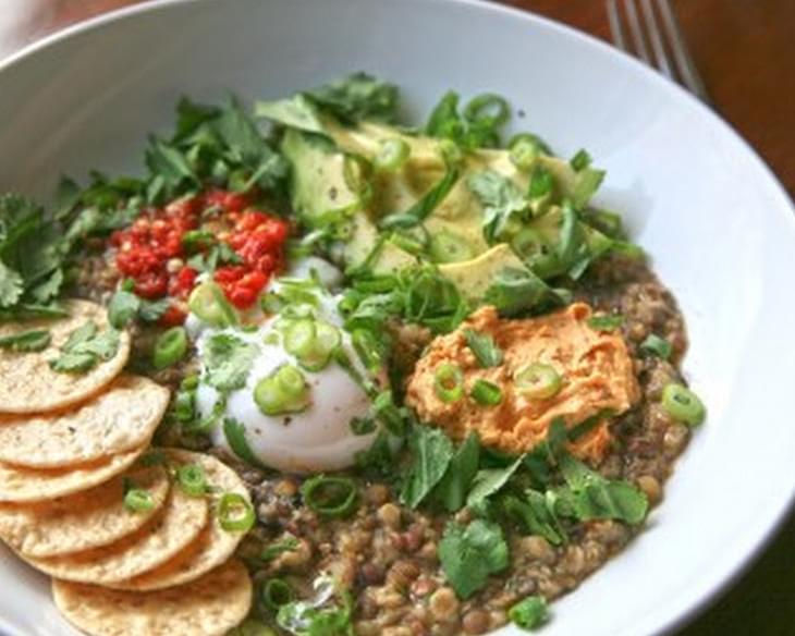 Savory Oatmeal with Lentils