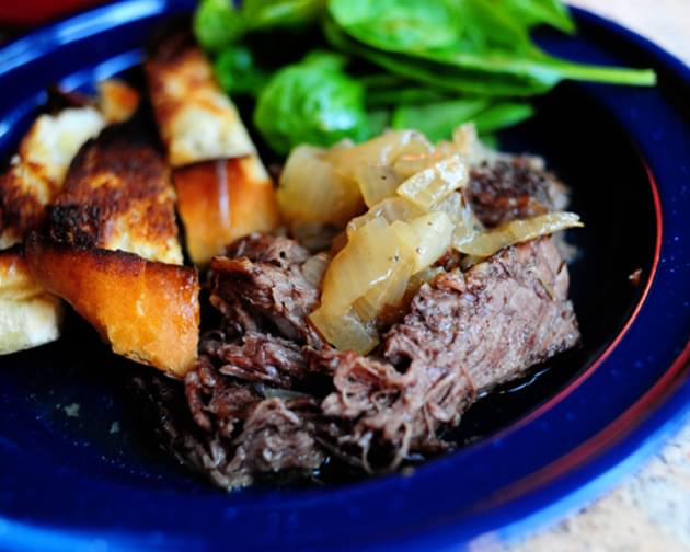 Beer-Braised Beef with Onions