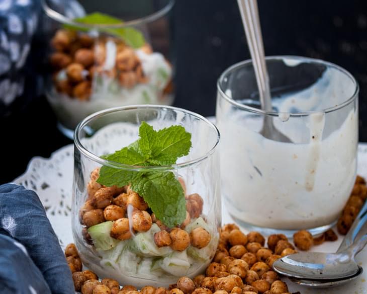 Refreshing Savory Parfait with Crunchy Chickpeas and Giveaway Reminder