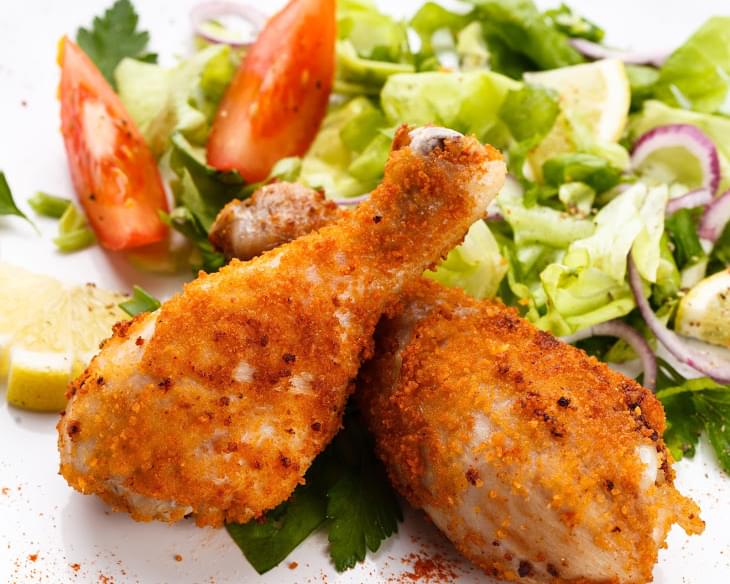 Breaded and Baked chicken Drumsticks